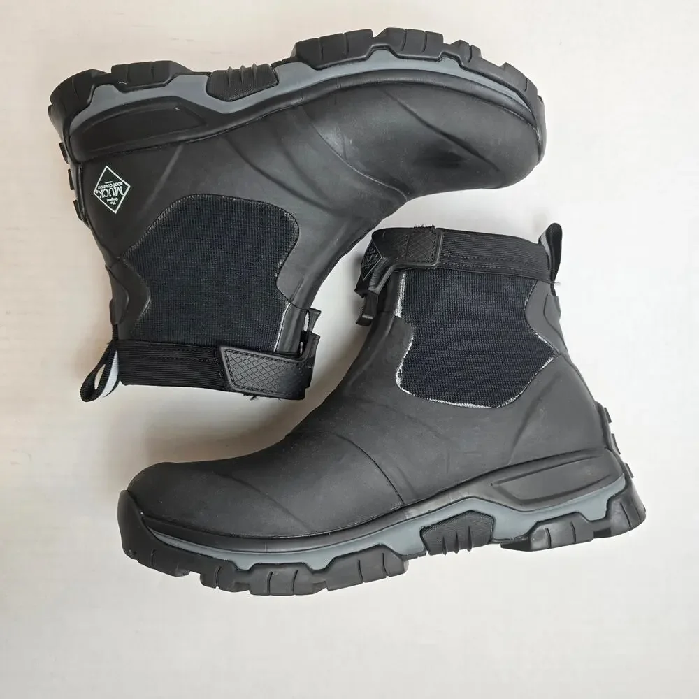 Muck Boots Men's Apex Mid Zip Ankle Winter Boots Size 8 Black AXMZ-000